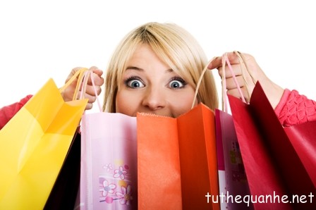 Excited Shopping Woman